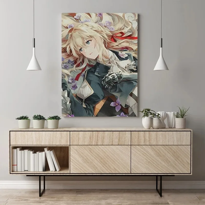 

HD Prints Violet Evergarden Canvas Painting Wall Art Anime Poster Modular Pictures Frame Home Decor Bedroom Bedside Background