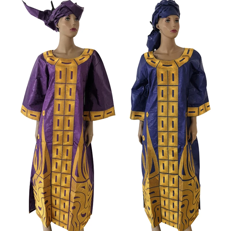 MD 2021 новый дизайн хлопчатобумажной африканской одежды базин роскошное платье