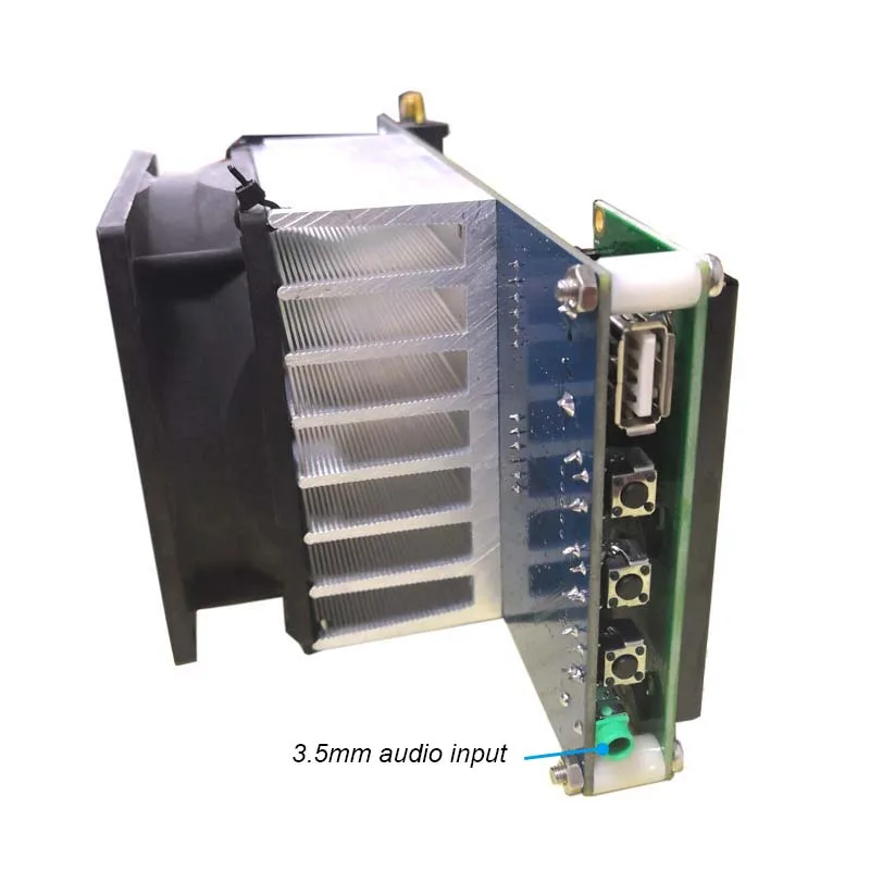 50W PLL Stereo FM Transmitter 87.5-108MHz Maximum up to 70W Digital LED Portable Radio Station with Heatsink Fan H4-002 | Электроника