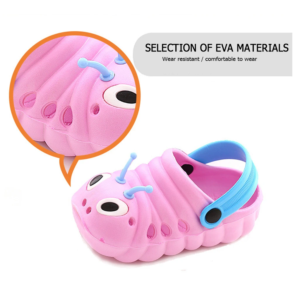 Шлепанцы детские летние с рисунком гусеницы | Мать и ребенок