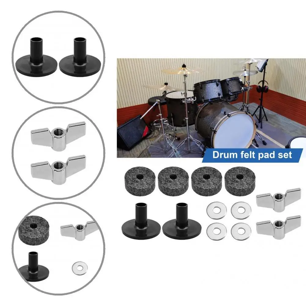 

12Pcs/Set Delicate Cymbal Felts Set Anti-Collision Thick Texture Cymbal Felt Pad for Instrument Cymbal Stand Felts