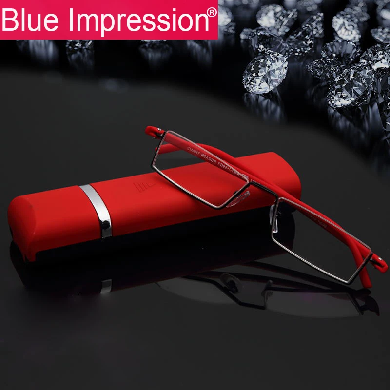 Мужские очки для чтения B.I Wo мужские Полуободковые TR90 металлические