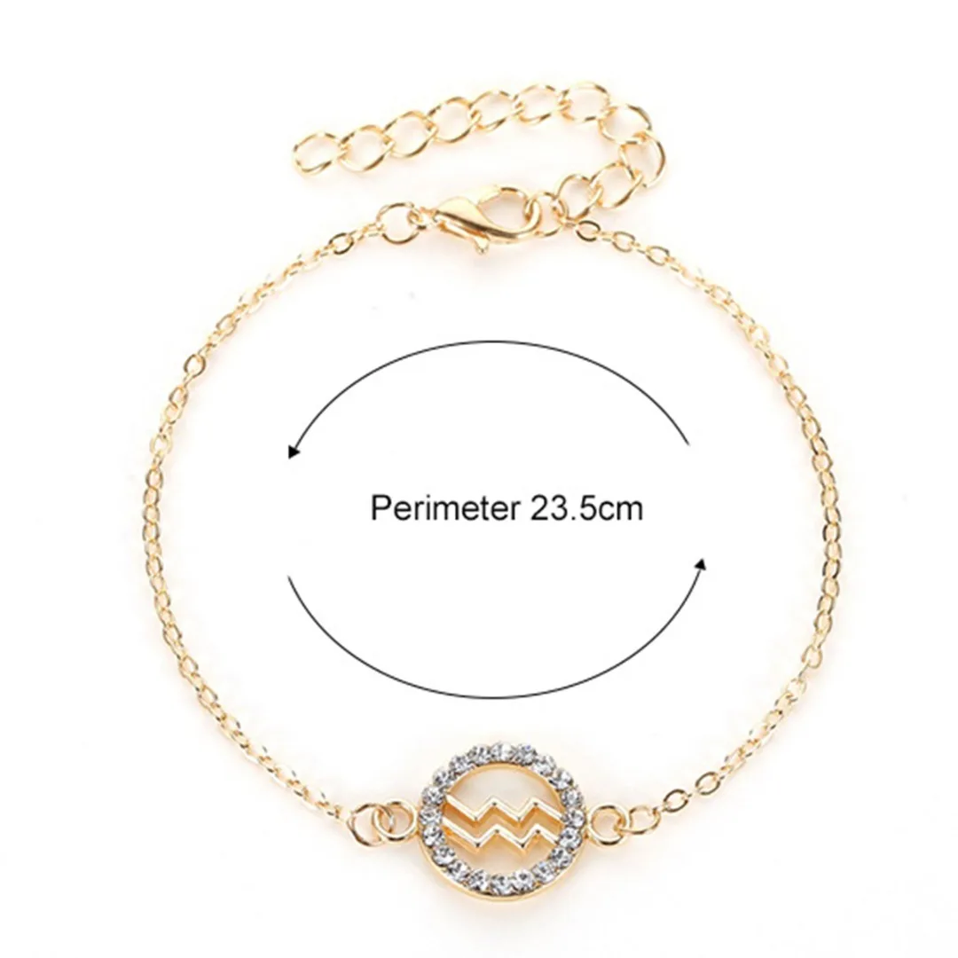 12 Созвездие зодиака браслет для женщин Прекрасный со знаком Овен простой