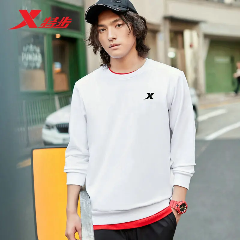Xtep Men Fashion Sweatshirt Male Casual Streetwear Pullover Men's Warm Crew Neck Tops Winter Spring 881329059407 | Спорт и