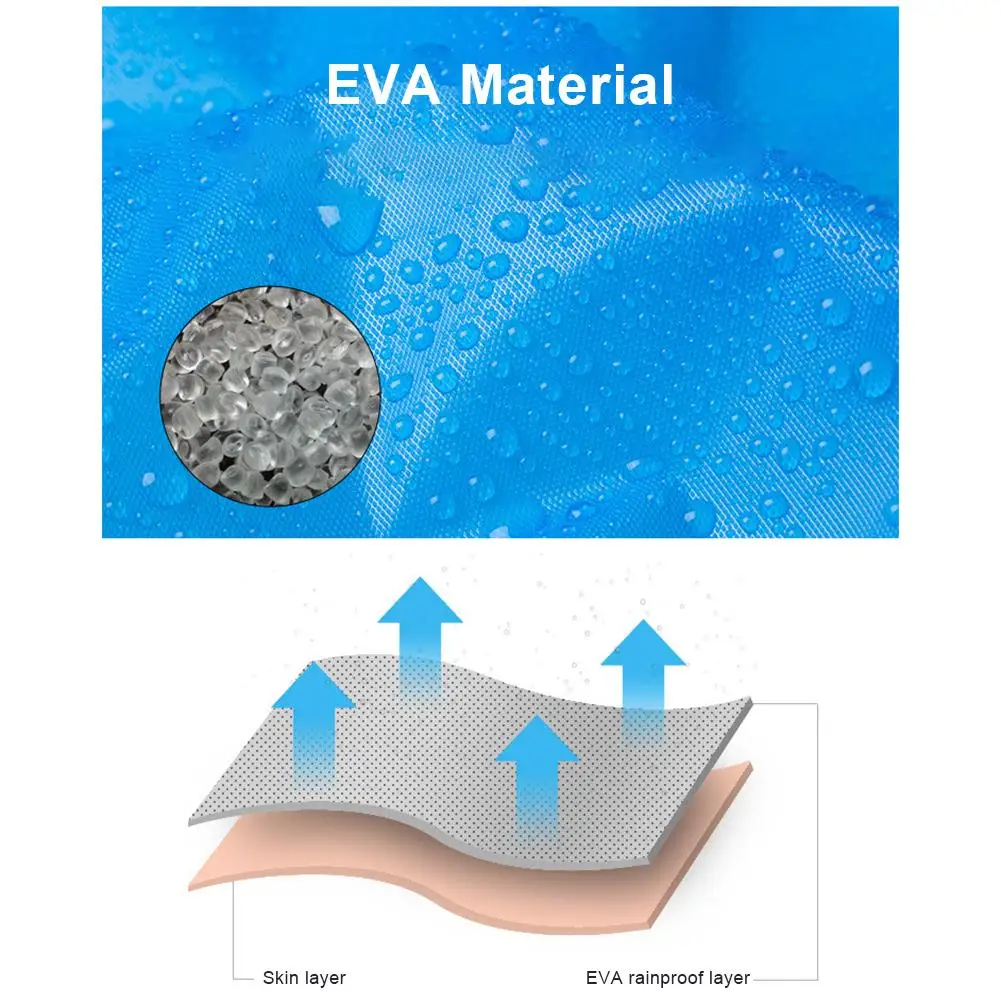 Неодноразовый легкий дождевик EVA мягкий водонепроницаемый дышащий защита от
