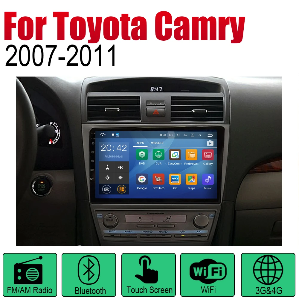 ZaiXi Android 2 Din Авто Радио для Toyota Camry 2007 ~ 2011 Автомобильный мультимедийный плеер gps