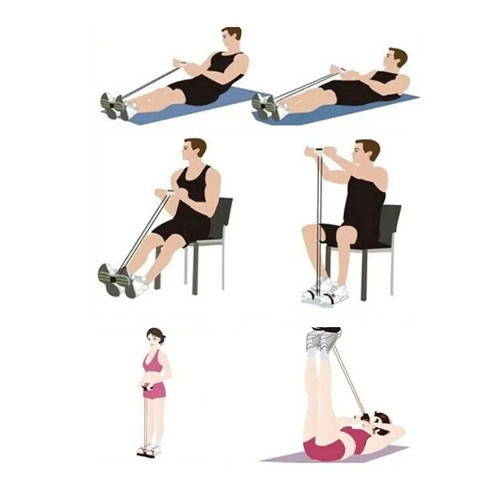 

Multifunction Tension Rope Sit-ups Yoga Tensioner Exercise Pull Resistance Band Yoga Stretcher Exercise Pull Resistance Rope