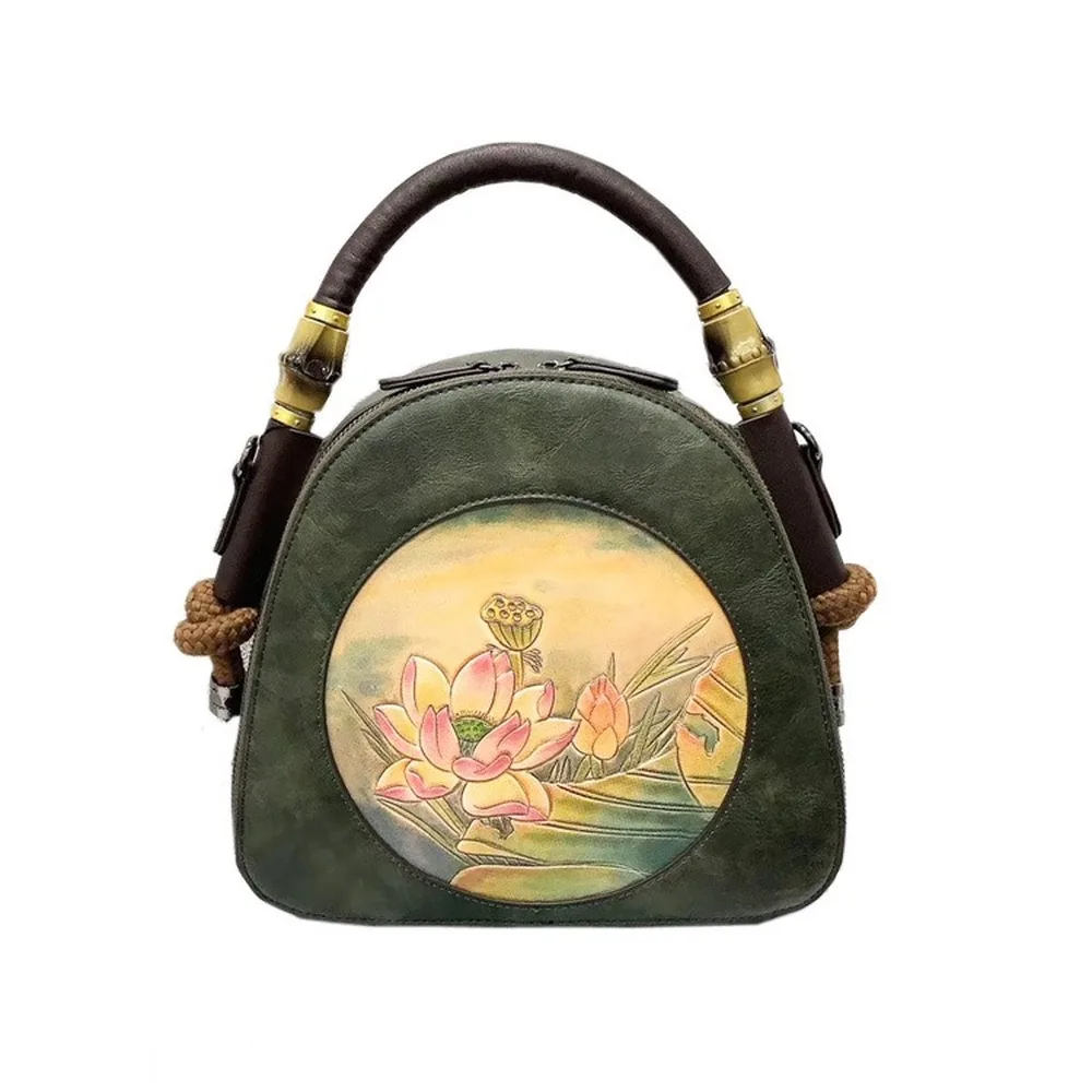 

2021 New Design Printed Zipper Stereotype Portable Large-capacity Autumn and Winter Bread Retro Messenger Shoulder Bag