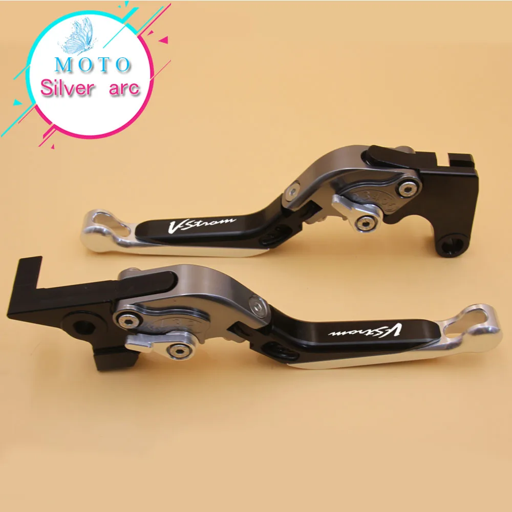 ! С логотипом CNC Золотой мотоцикл сцепные рычаги для Suzuki DL650 V STROM DL 650 VSTROM 2004 2010 2005 2006