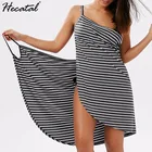 Heeatal платье на петельках Женская Полосатая слинг размера плюс пляжное платье для женщин летние 2021 в винтажном стиле полотенце юбка Vestido Feminino