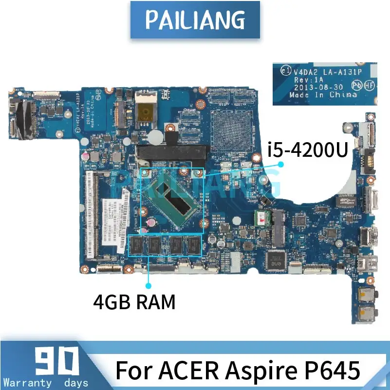     ACER Aspire P645 I5-4200U   V4DA2 LA-A131P DDR3  4     
