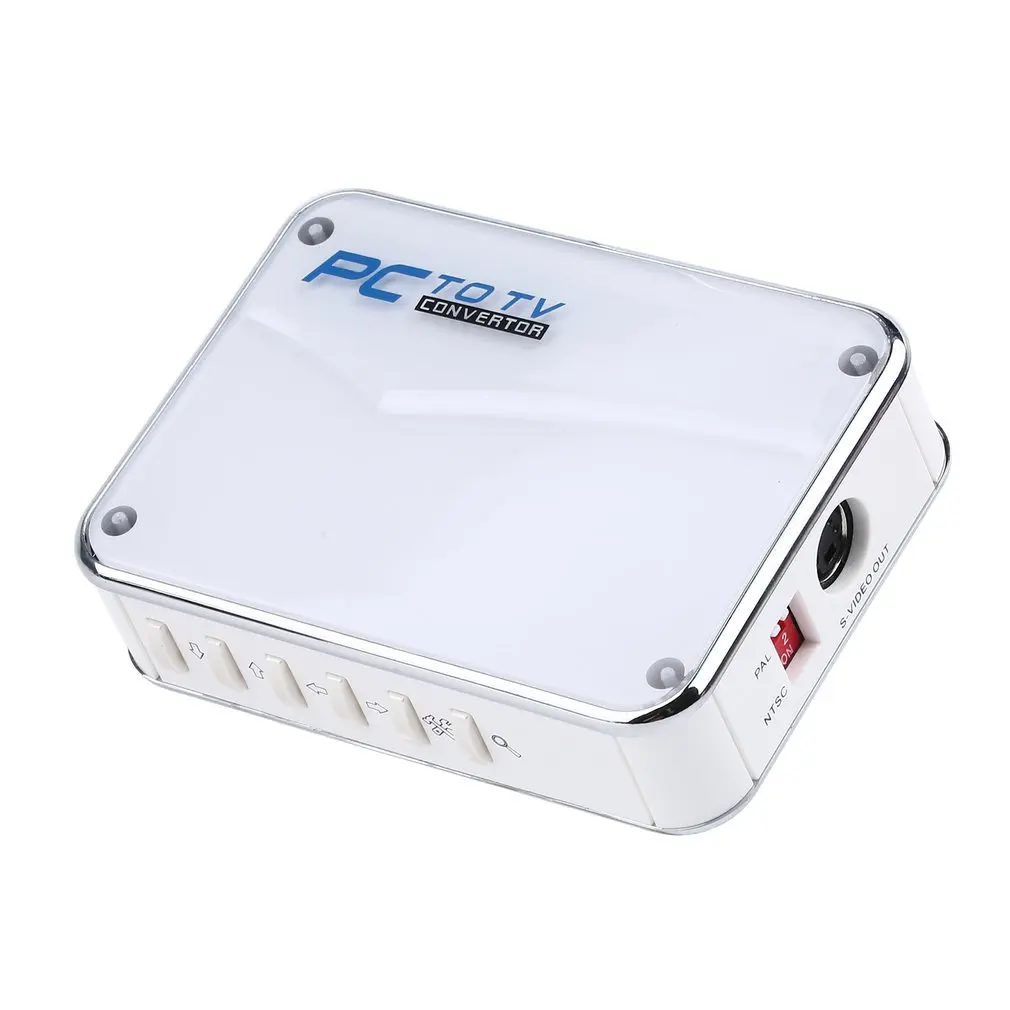 Цифровой преобразователь сигнала с высоким разрешением AV / Svideo на VGA|Адаптеры AC/DC|