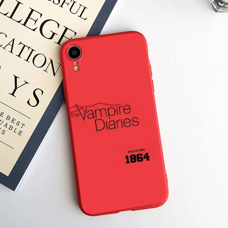 

The Vampire Diaries Stefan Damon Salvatore Phone Case Candy Color for iPhone 6 7 8 11 12 s mini pro X XS XR MAX Plus