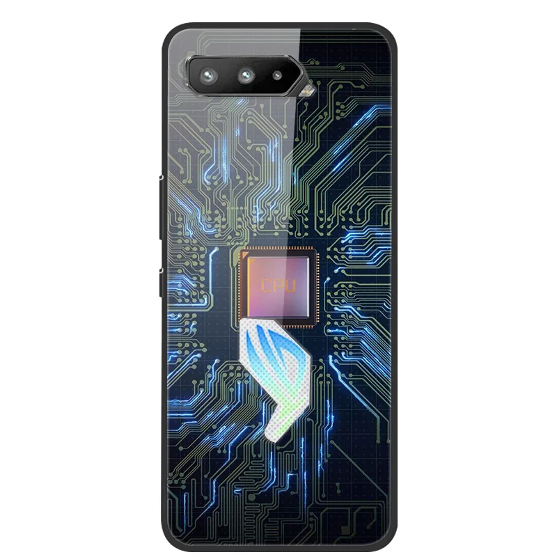 Чехол из закаленного стекла для ASUS ROG Phone 5 Мягкий бампер Жесткий Rog Rog5 чехол ZS673KS