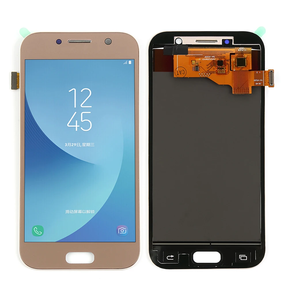 ЖК-экран AMOLED A520F для Samsung Galaxy A5 2017 A520 ЖК-дисплей сенсорный экран дигитайзер в сборе