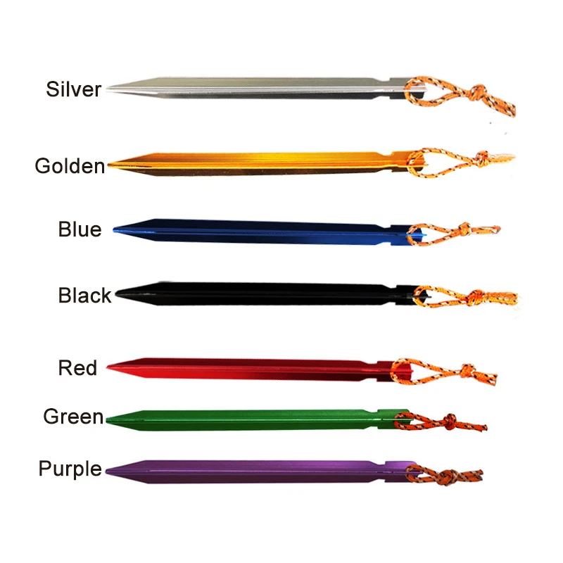 Колышки для палатки YOUGLE 10 шт./лот, 18 см, с веревкой