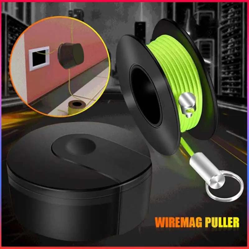 

Wiremag Puller Set Cable Running Tool Dual-Shape Magnets Design Fish Tape Wire Finder Garden Repair Wire Fishing Father's Day