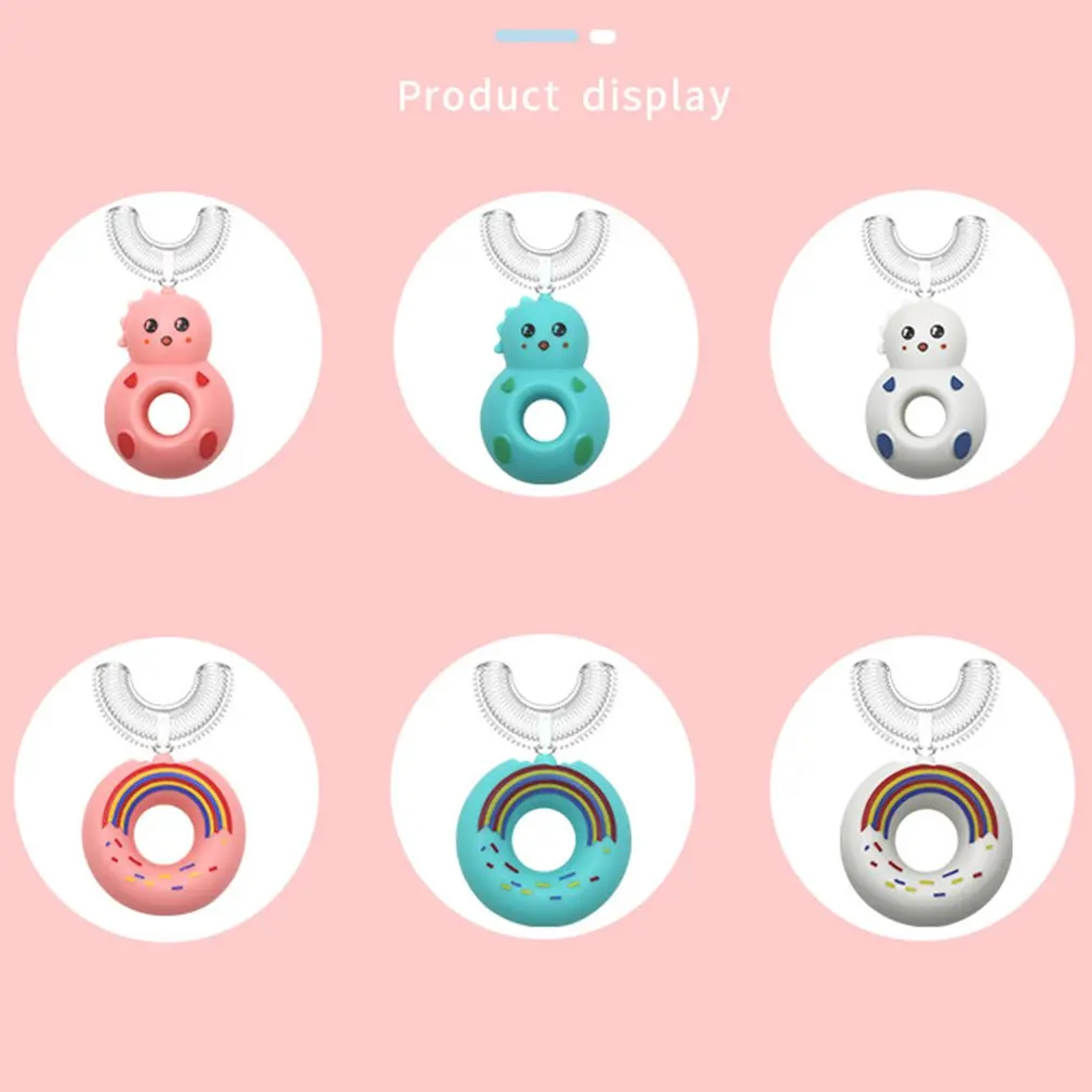 

Детская электрическая зубная щетка с пончиком, 360 градусов