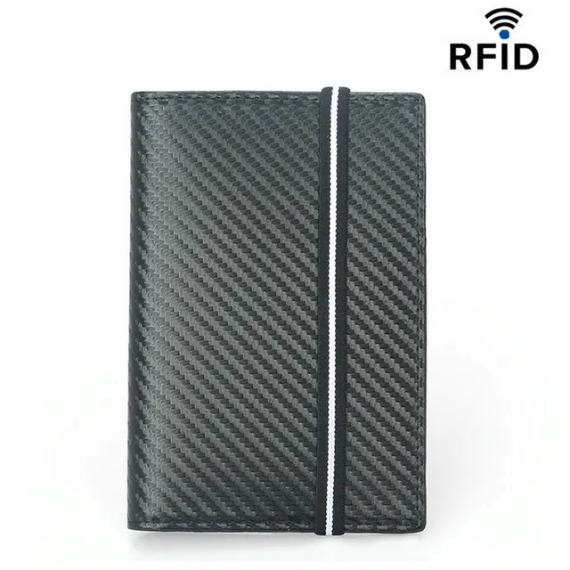 Carbon Fiber Microfiber RFID Passport Cover Leather 5