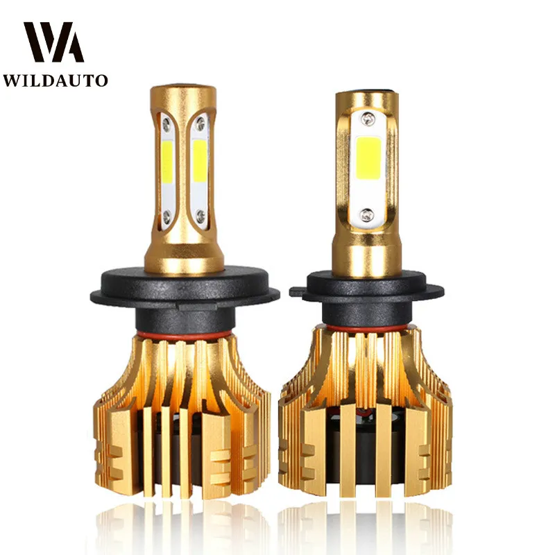 WILDAUTO 3000K 4300K 6000K 8000K 9005 lm 880 H1 9006 H4 Turbo светодиодная фара H3 H7 H11 светодиодные лампы H16