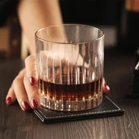 6pcs pu leather table cup mat kitchen mat pad for bar cocktail with holder protect your furniture from stains bar tool