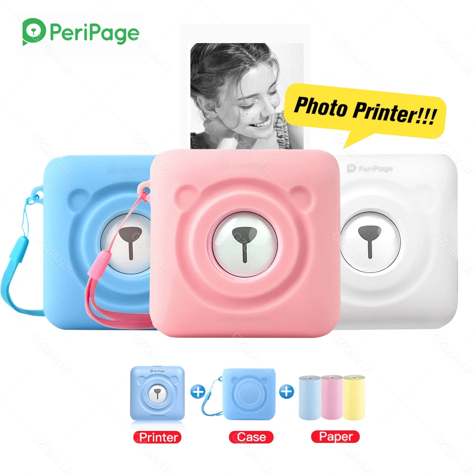 Peripage A6 фото мини-принтер Портативный Термальность Bluetooth принтер/портативный