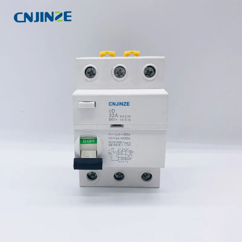 CNJINZE новый тип C65 63A 3 канальный A/переменного тока Электромагнитная Тип УЗО