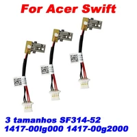 5pcs laptop power dc para computador port%c3%a1til cabo com pat%c3%advel for acer swift 3 tamanhos sf314 52 1417 00lg000 1417 00g2000