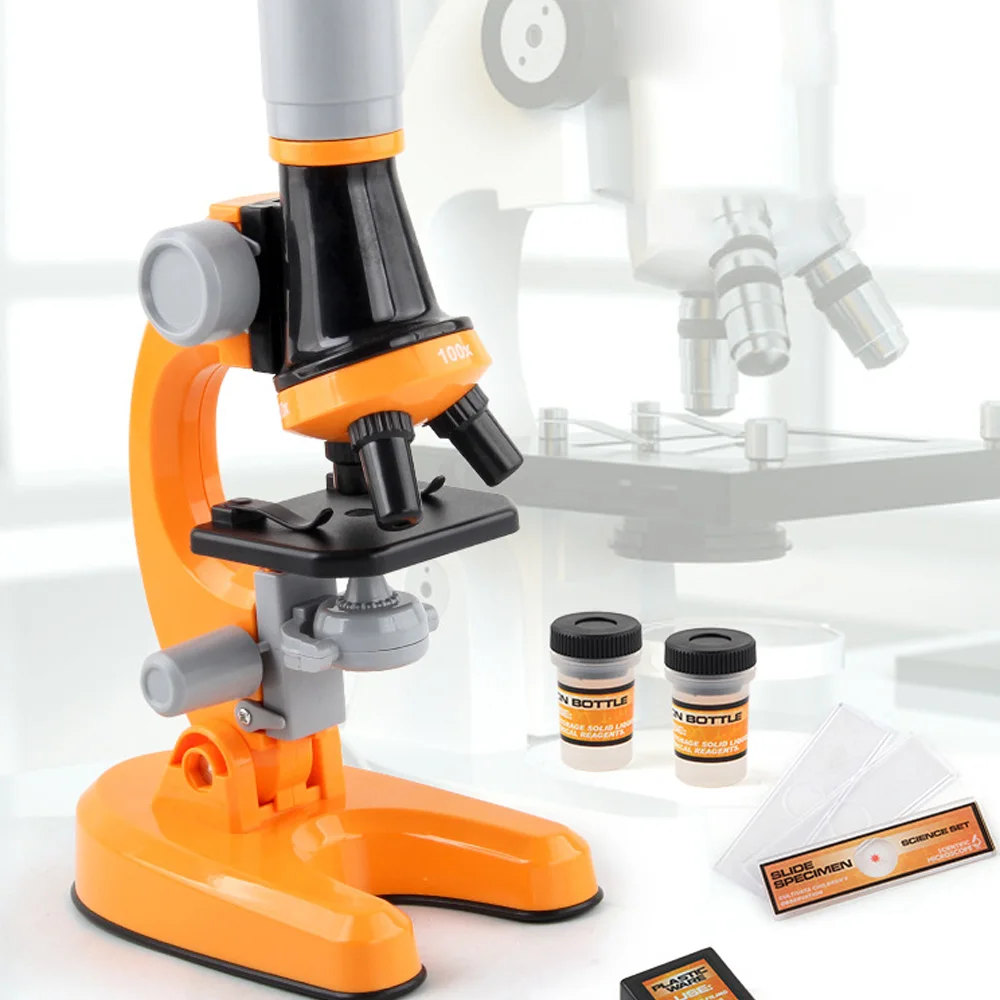 

Children's Microscope Toys 1200 Times Microscope Teaching Material Set Science Experiment Toys School Students Microscope Toys
