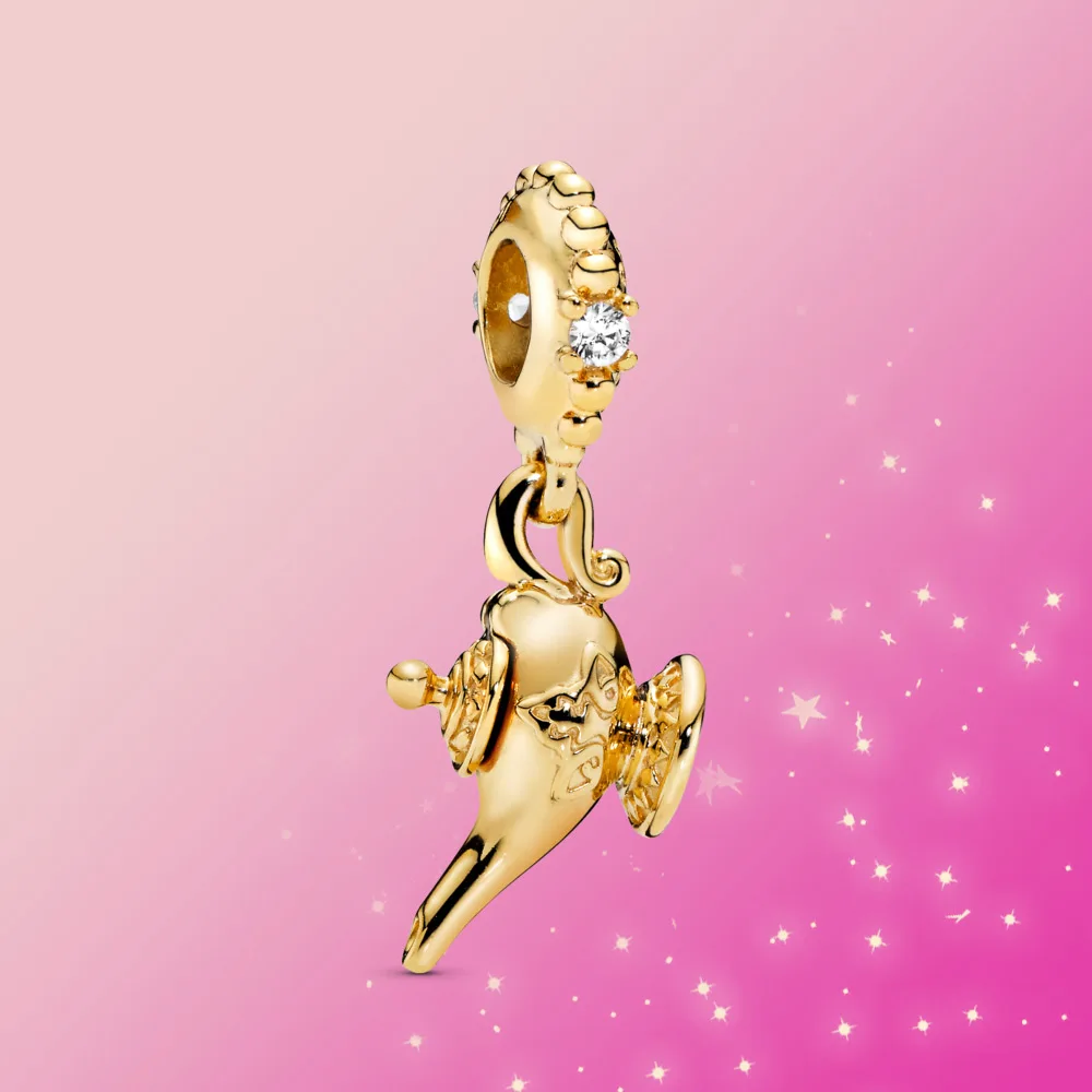 Бусина из серебра 925 пробы Волшебная Лампа Аладдина подвеска золотых бусин