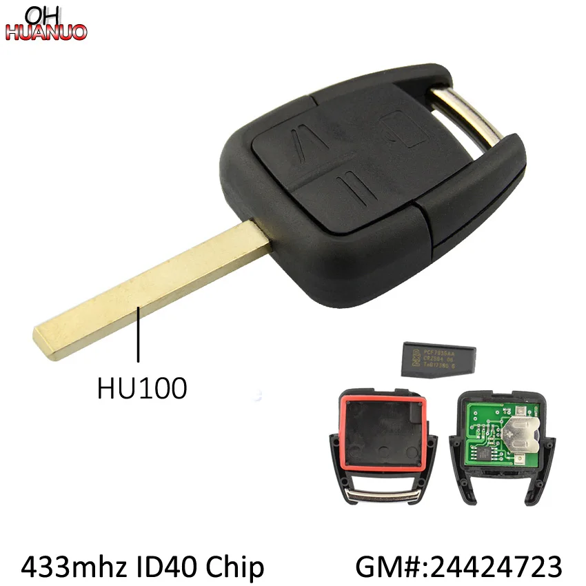 3 кнопочный пульт дистанционного управления брелок 433 92 МГц с чипом ID40 для Opel Vauxhall