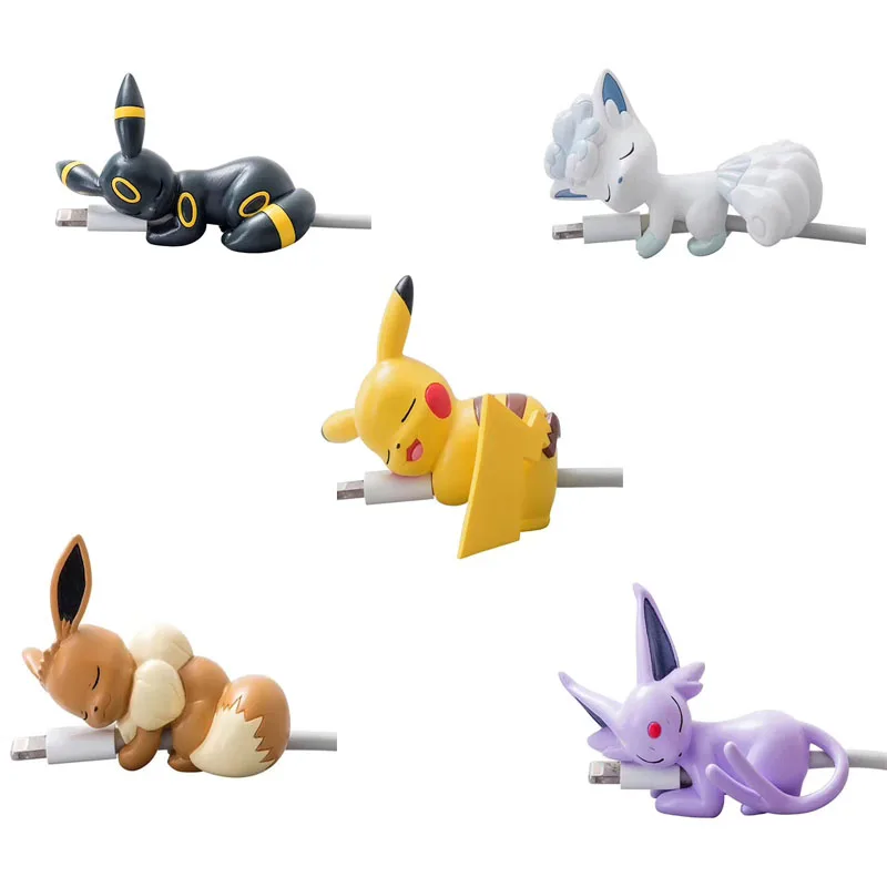 Покемон Пикачу Карманный Монстр USB кабель укусы фигурки Eevee для передачи данных