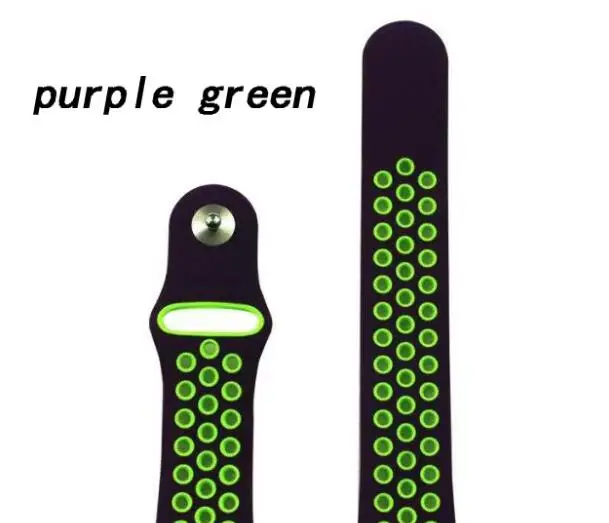 22 мм 20 силиконовый ремешок для samsung gear S3 sport S2 Classic Frontier galaxy watch 42 46 мм ремешок huami amazfit gtr bip 2 huawei gt - Цвет ремешка: purple green