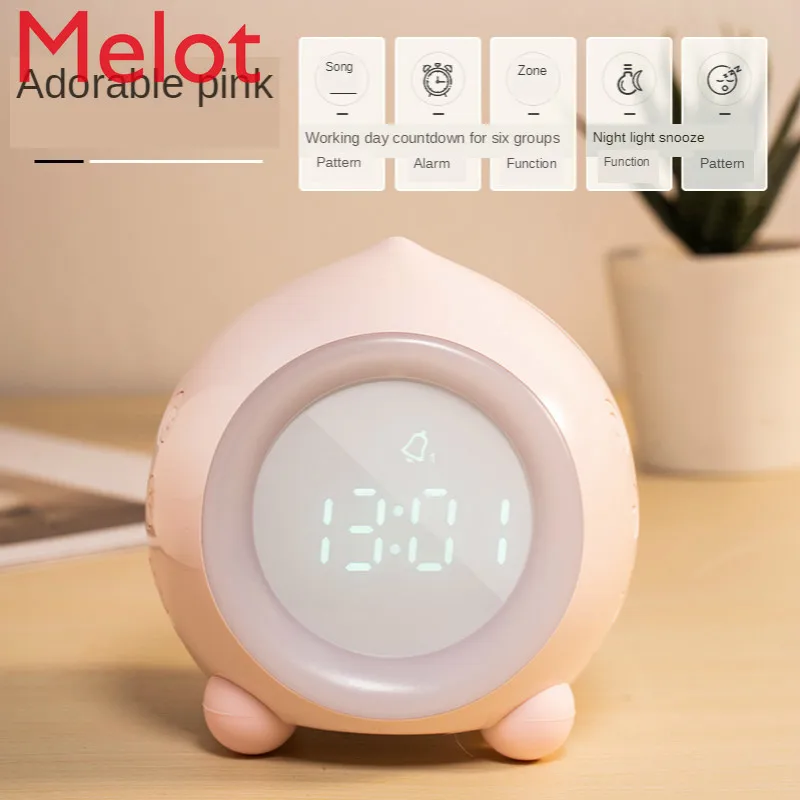 

Electronic Small Alarm Clock Smart Charging for Students Children Creative Personalized Convenient Use Special Sound Super Large