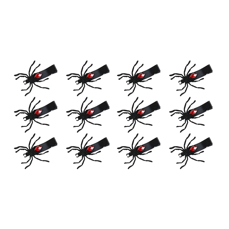 Подготовка к Хэллоуину девушка готический черный паук заколка для волос красные