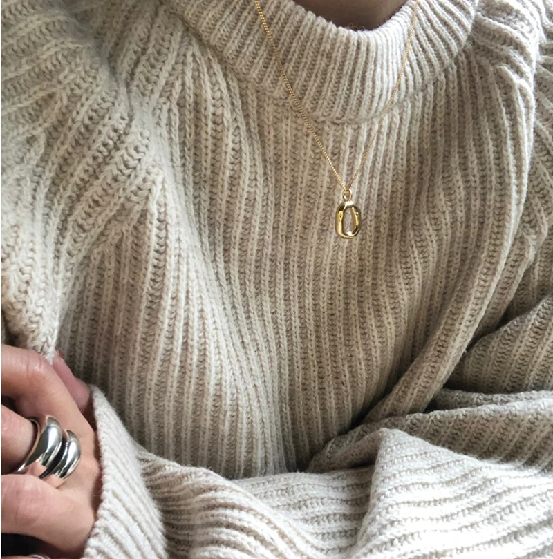 Женское колье с подвеской в виде пончиков серебро 925 пробы | Украшения и