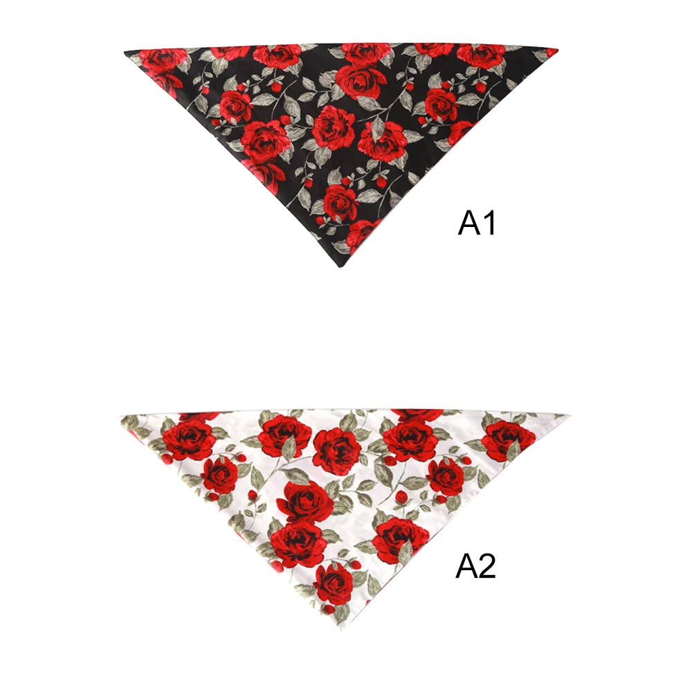 Треугольная бандана для животных Цветок розы нагрудники собака полотенце шарф