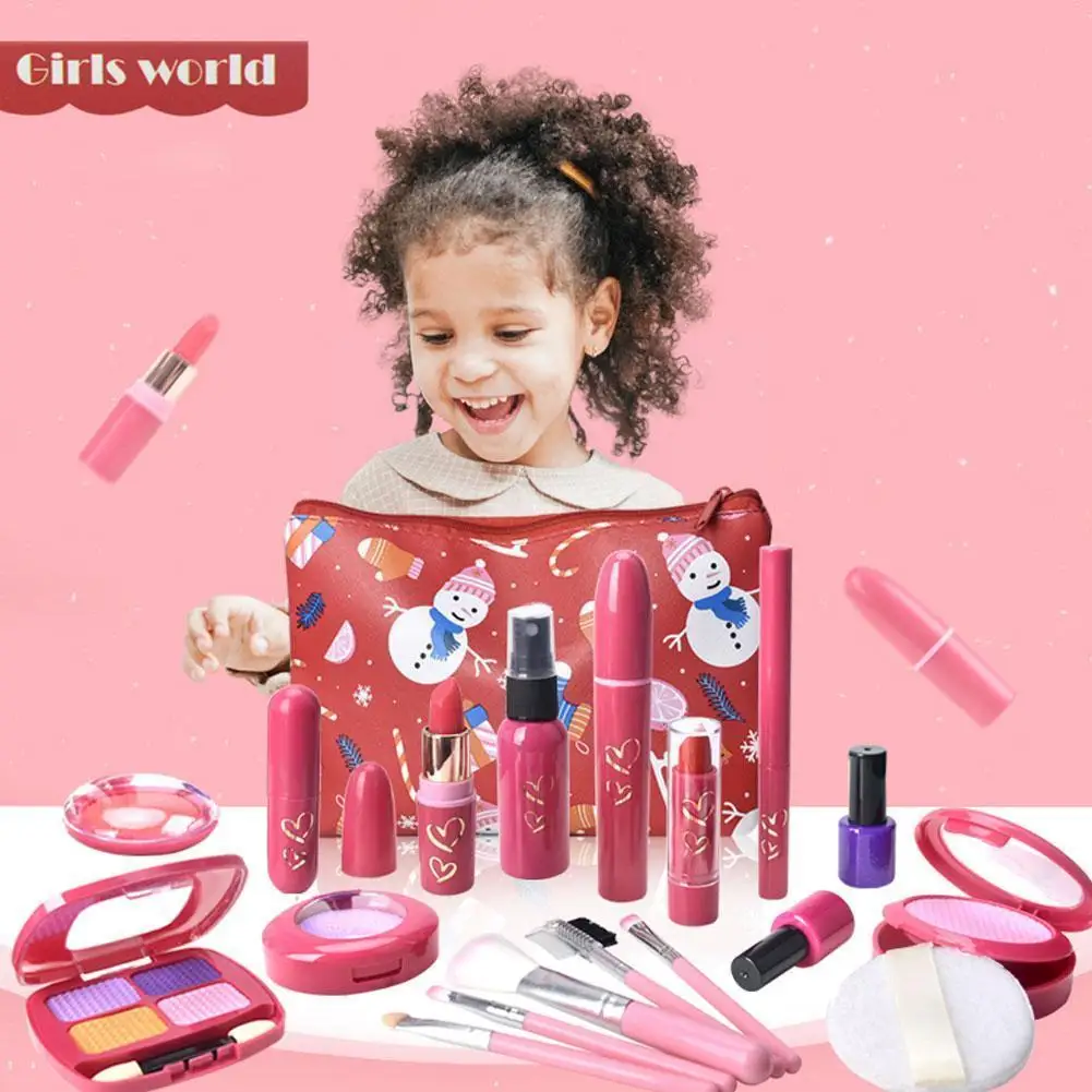 

1 Набор, игрушки для макияжа принцессы, помада, пудра, румяна, имитация одежды, игрушка для вечеринки, ролевые парикмахерские игры для девоче...