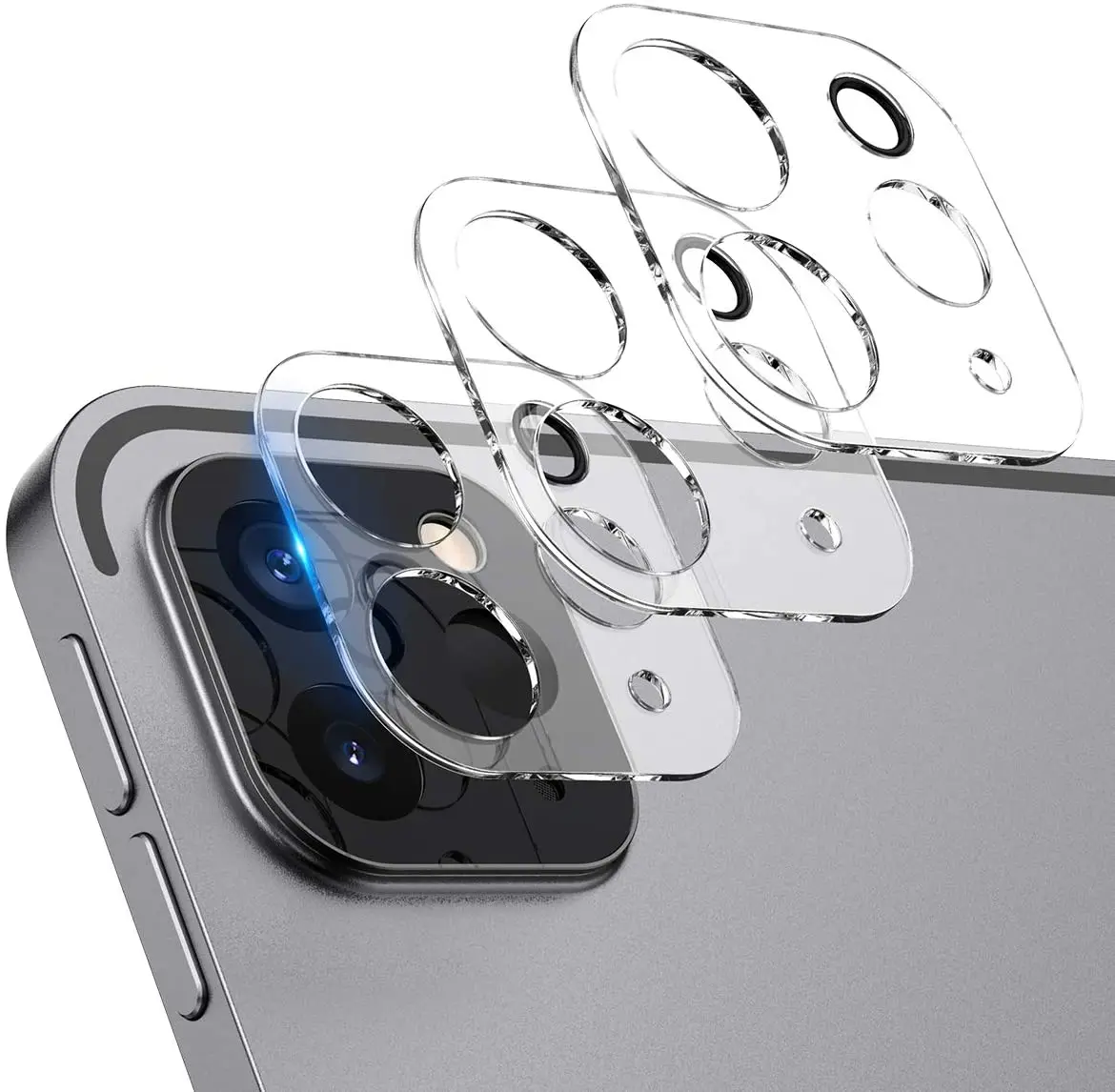 

[3 Pack] Fit iPad Pro 11 2020/2021 Tempered Glass HD Clear Anti-Overexposure Camera Lens Protector For iPad Pro 12.9 2020/2021