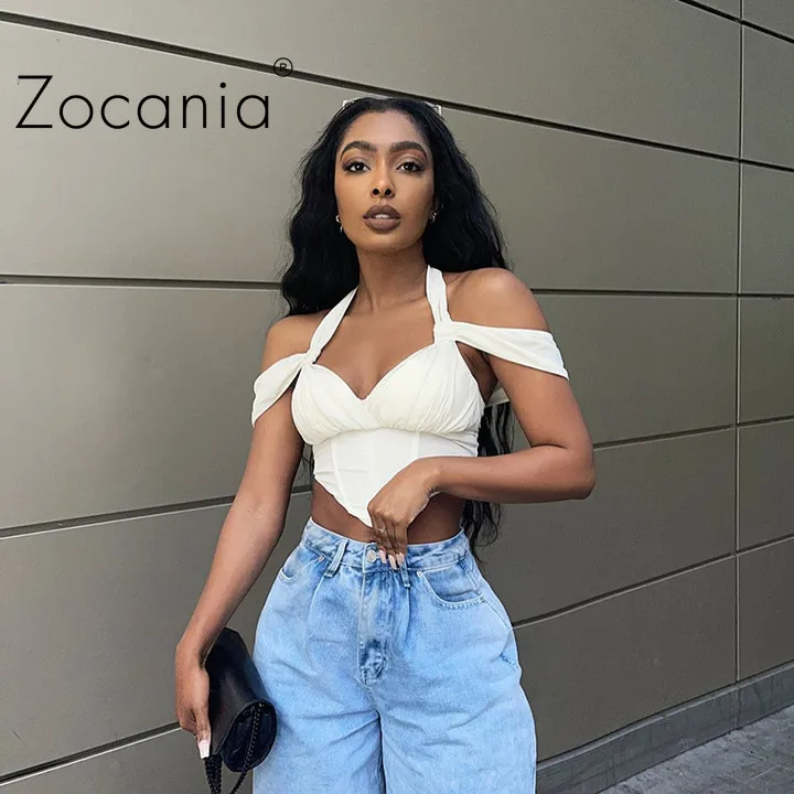 

Condole Belt V Neck Women's T-shirt Solid Casual Female Top Sexy Backless Summer Tops Girl 2021 Fashion Short Cute Corset Tops