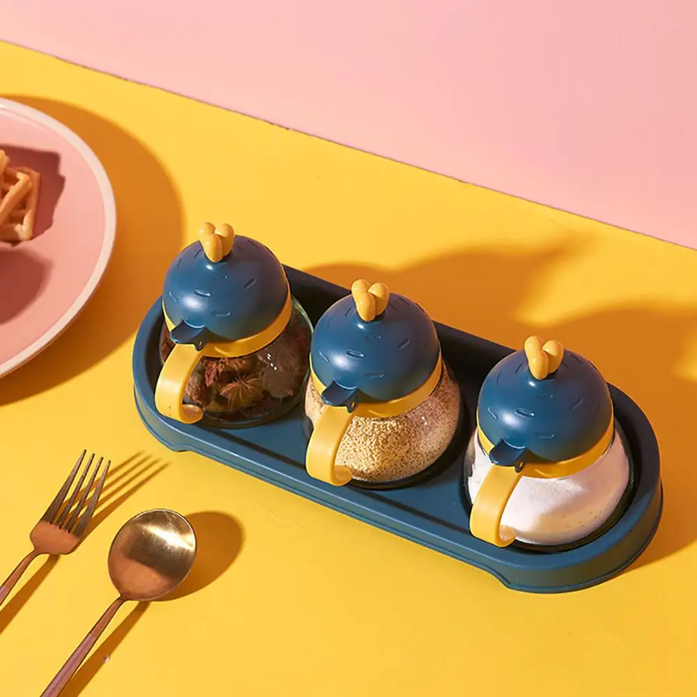 Стеклянная коробка для приправ набор соли шейкер приправ|Солонки и тара