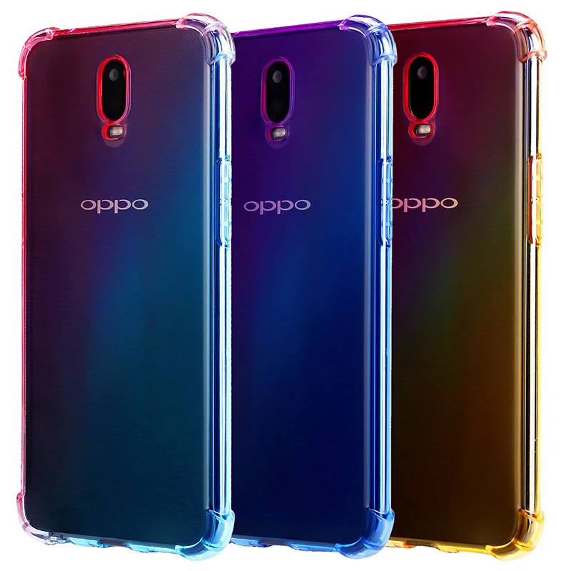Амортизационный цветной постепенная замена ТПУ чехол для телефона OPPO R19 F11 Pro A9 R17