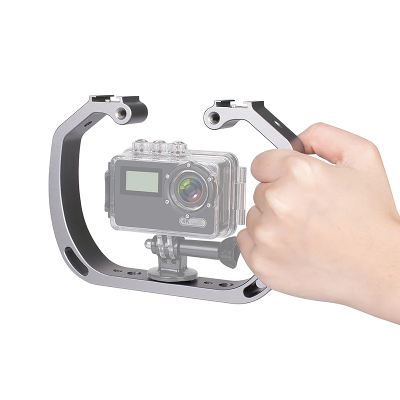 Двойная головка держатель холодного башмака кронштейн 1/4 &quot3/8&quot для GoPro 7 6 5 4 Yi 4K