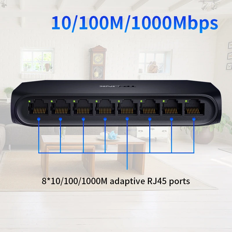 TP Link TL SG1008U 8 порт 10/100/1000M RJ45 Ethernet сеть Gigabit Switch переключатель мониторинга|Сетевые