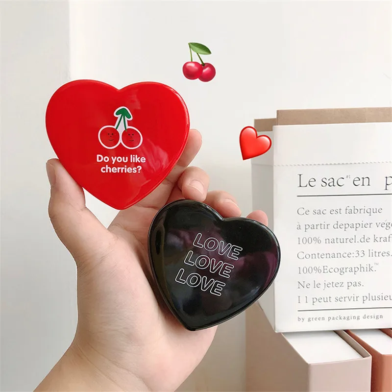 

Cute Heart-shaped Contact Lens Storage Box Travel Glasses Lenses Box For Unisex Eyes Care Kit Holder Container Support Gift