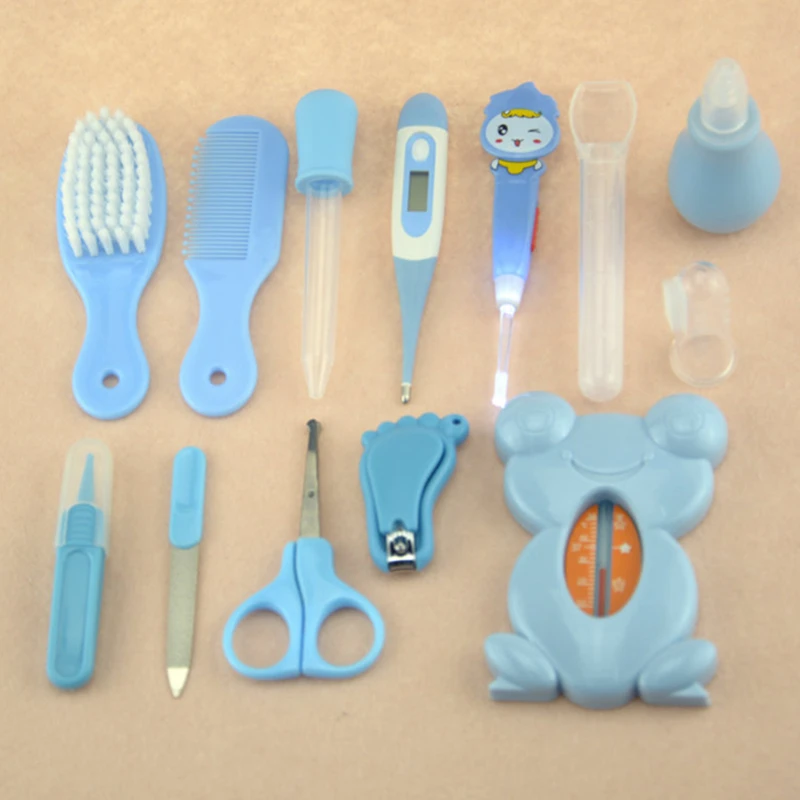 Baby Care Multifunction Set Healthcare Thermometer Hygiene Grooming Brush Infant Kit Nail Trimmer Scissor Toiletries | Дом и сад