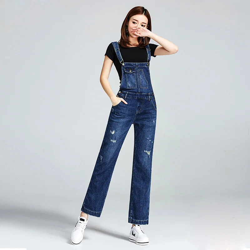 

Ladies Loose Wide Leg Pants Bleached Ripped Vintage Women Denim Trousers 2018 Spring Autumn Girl Slim High Waist Jeans MK0146