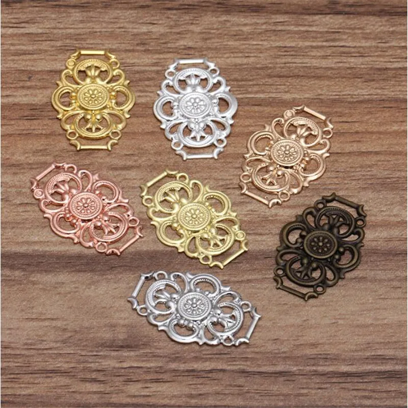 BASEHOME 20 шт. 21x31 мм медные соединители для цветов украшение подарка фурнитура