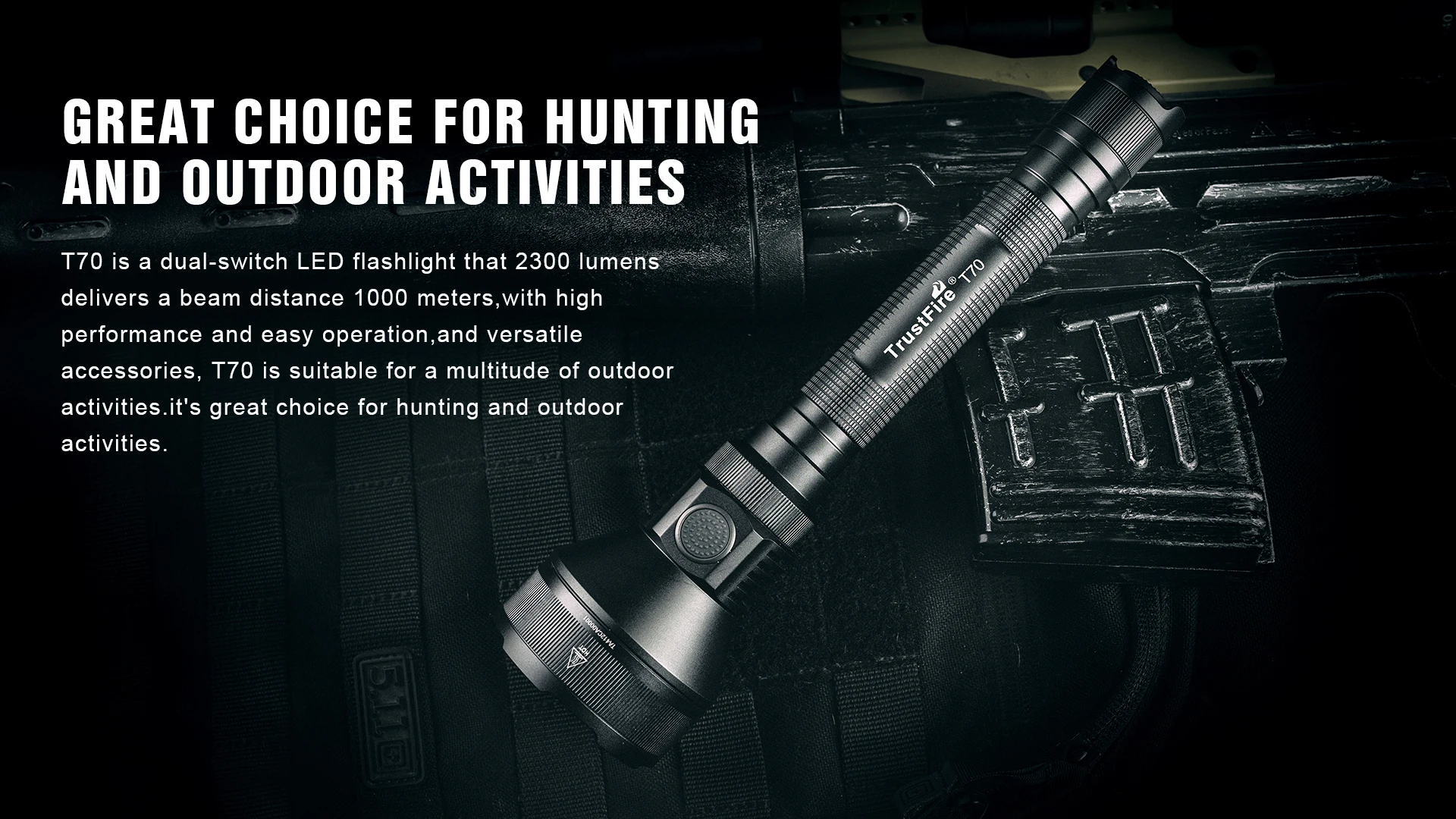 TrustFire T70 тактический фонарь Cree XHP35 2300LM 1000 м дистанционный перезаряжаемый светодиодный фонарь для винтовки и охоты PK M3X