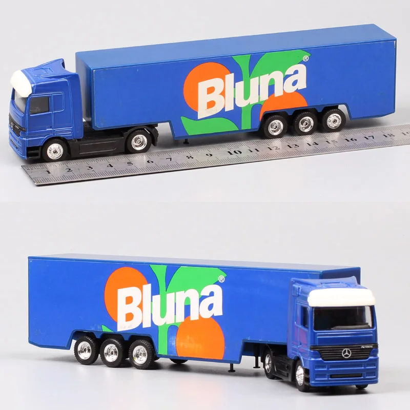 Светло-серый 1/87 Scale Mini Small Germany Advertising AD Media container Cargo trailer tow Truck Diecasts& Toy Vehicles model Cars souvenir - Цвет: Светло-серый